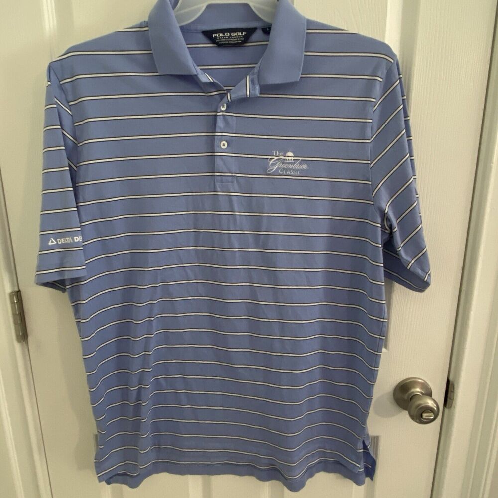Polo Ralph Lauren Golf Shirt Mens Large The Greenbrier Classic Stripe Preppy L